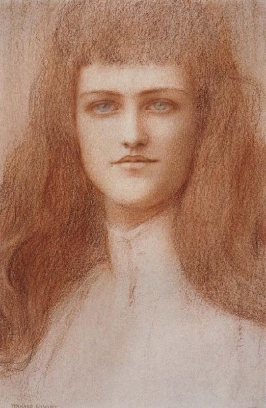 Fernand Khnopff Head of a Young Englishwoman Germany oil painting art